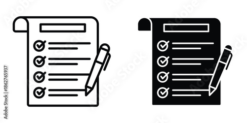 Task list icons multiple style collection. icon in vector. Logotype