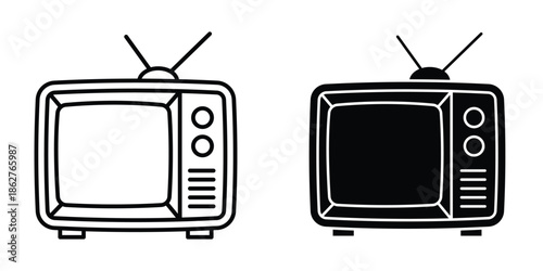 Television icons multiple style collection. icon in vector. Logotype