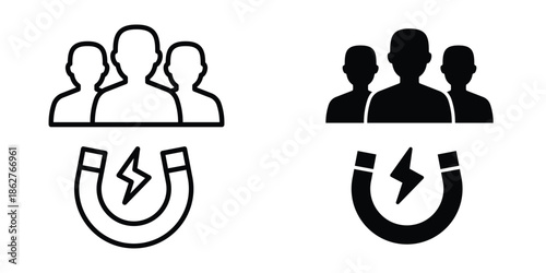 User engagement icons multiple style collection. icon in vector. Logotype