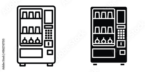 Vending machine icons multiple style collection. icon in vector. Logotype