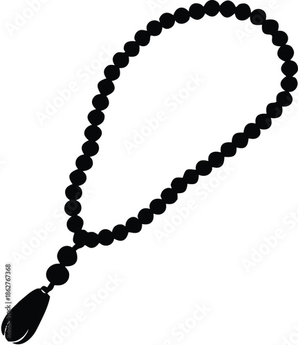 Muslim prayer beads tasbih misbaha, Islamic spirituality devotion counting tool