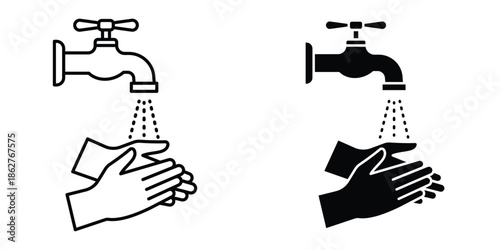 Wash hands icons multiple style collection. icon in vector. Logotype