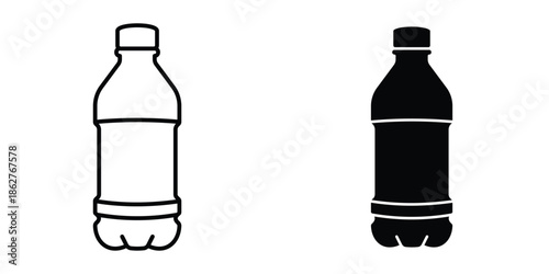 Water bottle icons multiple style collection. icon in vector. Logotype