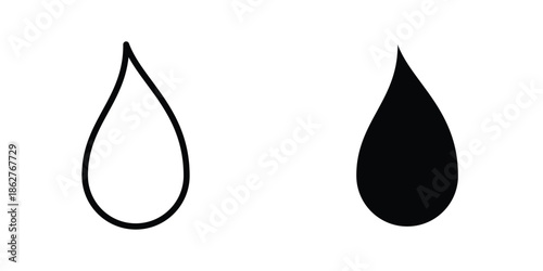 Water drop shape icons multiple style collection. icon in vector. Logotype