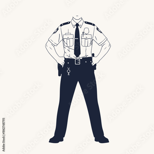 A police officer on an isolated