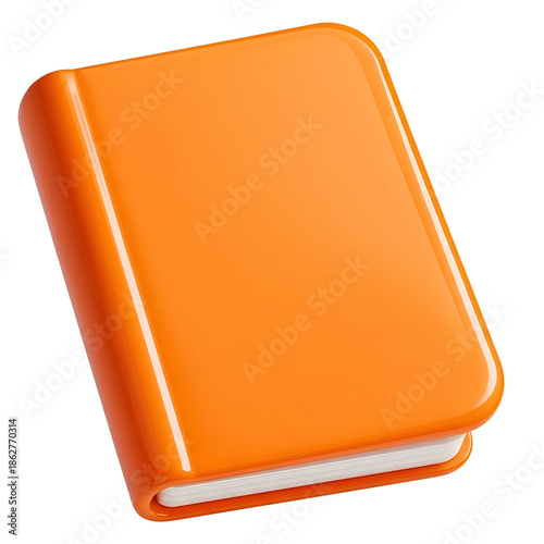 Orange Leather Bound Notebook with Blank Pages.