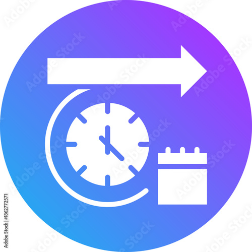 Long term  icon for strategic planning, website, application, printing, document, poster design, etc