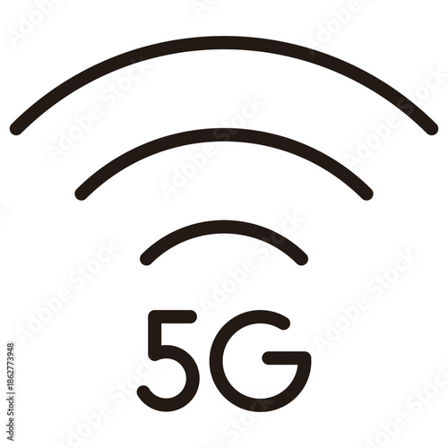 5G internet mixed color icon