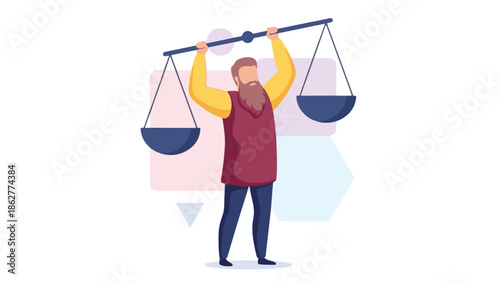 Equality Justice Balance Vector Illustration