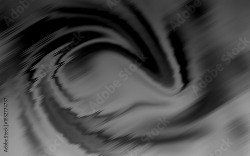 Abstract black and gray background featuring smooth swirl motion blur and flowing wave shapes. Ideal for use in modern graphic design, digital art, presentations, posters, branding, wallpapers