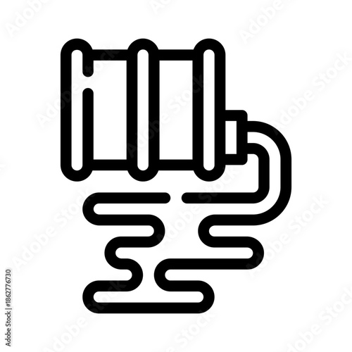 chemical spill line icon