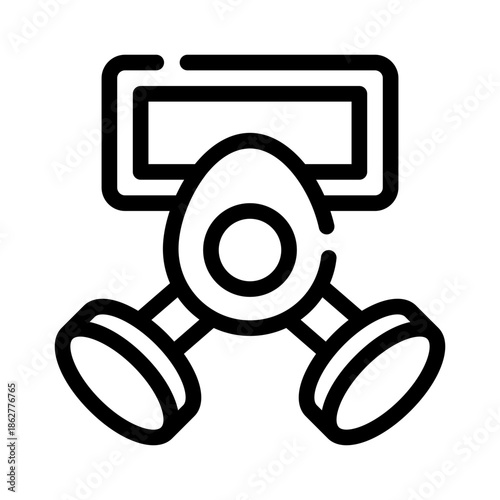 gas mask line icon