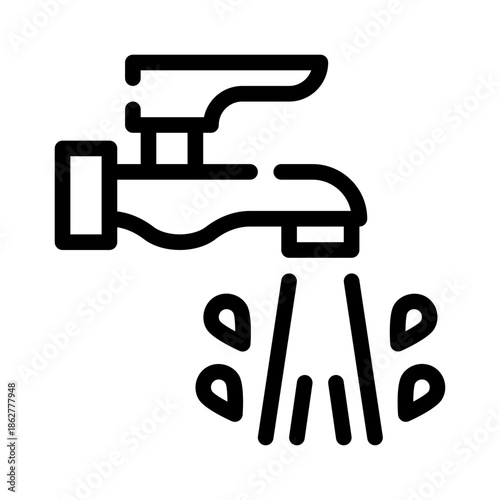 faucet line icon