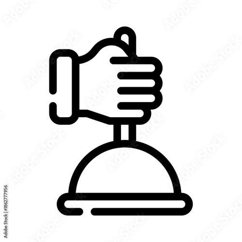 plunger line icon