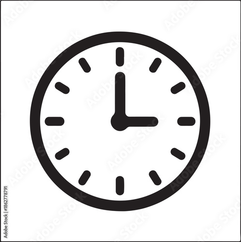 Wallpaper Mural Clock Icon Black and White Transparent Background Torontodigital.ca