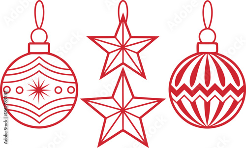 Christmas Decoration Illustration Collection. Festive Christmas Decoration Elements. Holiday Christmas Decoration Design. Traditional Christmas Decoration Artwork. Colorful Christmas Decoration