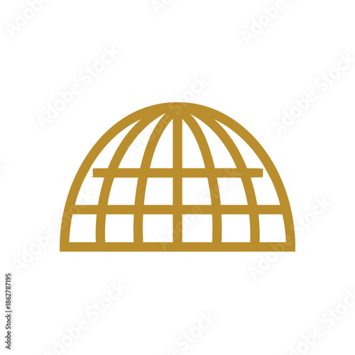 Abstract illustration of a globe symbol with network lines concept design
