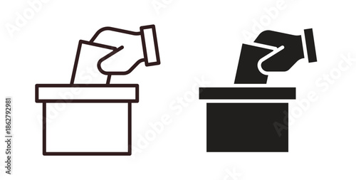 Ballot icons linear icon. Line with Editable stroke. monochrome icon