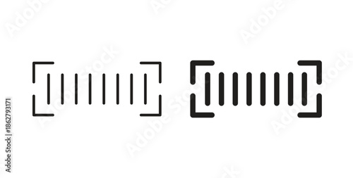 Barcode read icons linear icon. Line with Editable stroke. monochrome icon