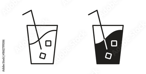 Drink icons linear icon. Line with Editable stroke. monochrome icon