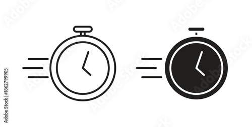 Express icons linear icon. Line with Editable stroke. monochrome icon