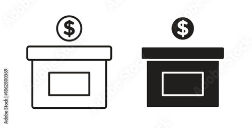 Donate icons linear icon. Line with Editable stroke. monochrome icon