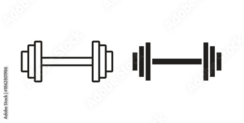Gym icons linear icon. Line with Editable stroke. monochrome icon