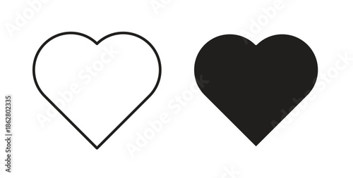 Heart icons linear icon. Line with Editable stroke. monochrome icon