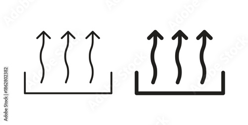 Heat icons linear icon. Line with Editable stroke. monochrome icon