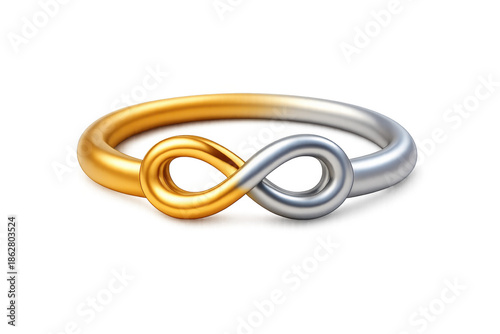 Elegant eternal love bracelet design featuring gold and silver infinity symbol for romantic gift and jewelry art