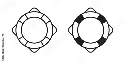 Life buoy icons linear icon. Line with Editable stroke. monochrome icon
