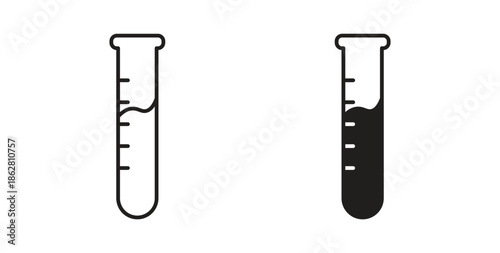 Test tube icons linear icon. Line with Editable stroke. monochrome icon