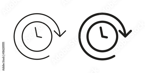 Time forward icons linear icon. Line with Editable stroke. monochrome icon