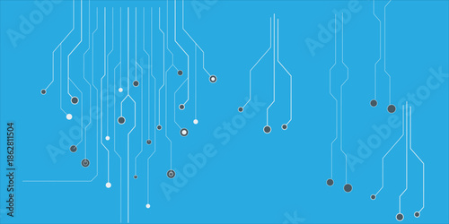 background concept with technology light effect Digital technology banner blue background,  innovation future data, illustration vector,abstract tech,