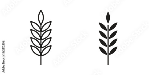 Wheat icons linear icon. Line with Editable stroke. monochrome icon
