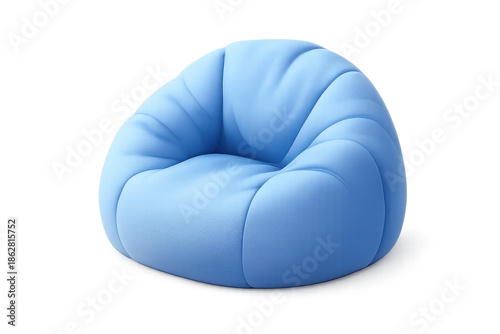 Cozy blue bean bag design for modern interior spaces