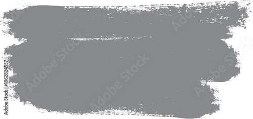 Gray Paint Brush Stroke Texture — Grunge Abstract Ink Splash Vector Background