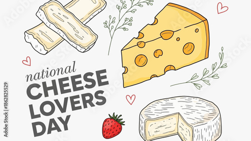 Celebrating national cheese lovers day with a delightful assortment of gourmet cheeses and fresh fruit