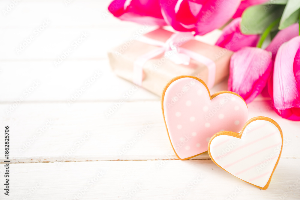 Fototapeta premium Spring and Valentine Day background