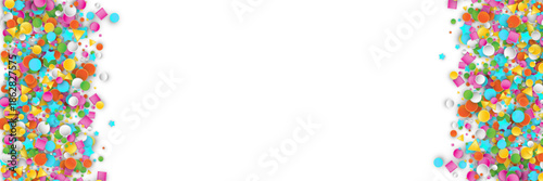 Confetti circles isolated. Round paper party confetti pattern