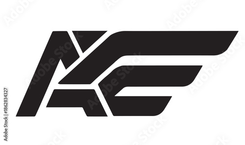 Modern minimalist abstract winged letter A and E monogram silhouette vector illustration for corporate branding identity design