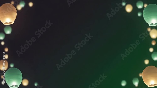 Elegant Ramadan Kareem Night Lantern Background With Negative Space