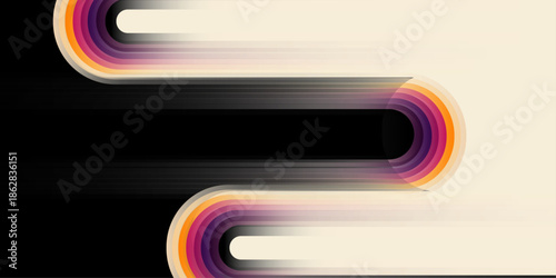 Abstract black and multicolor stripes line gradient background. Modern graphic design element future style concept. High speed with stripes style vector. design for banner, flyer, card, or brochure. 