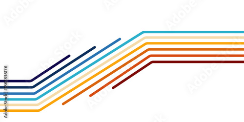 Abstract white and multicolor stripes line gradient background. Modern graphic design element future style concept. High speed with stripes style vector. design for banner, flyer, card, or brochure. 