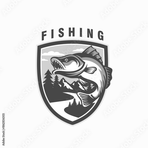 fishing logo badge