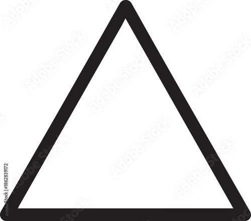 Wallpaper Mural Triangle Icon Bold Black Geometric Outline on Transparent Background Torontodigital.ca