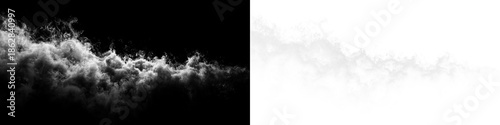 Cuadro en lienzo Cloud formation with dark and light contrast on transparent background showing t