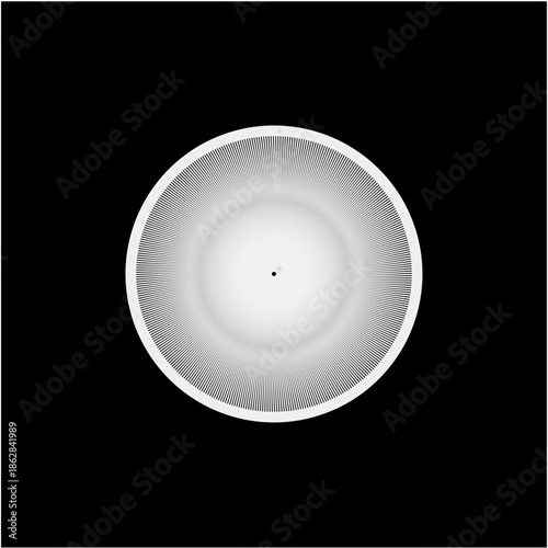 Abstract black and white circular pattern