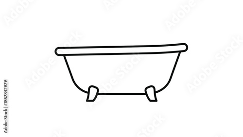 Clawfoot Bathtub with Feet Attached.