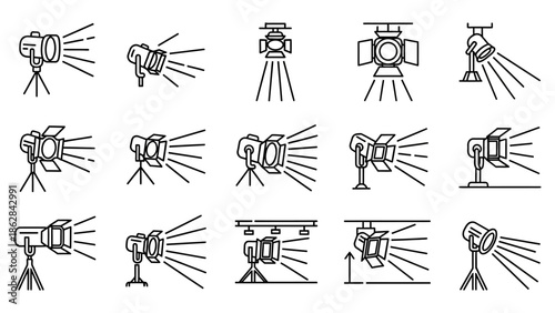 Collection of studio lighting equipment 1.